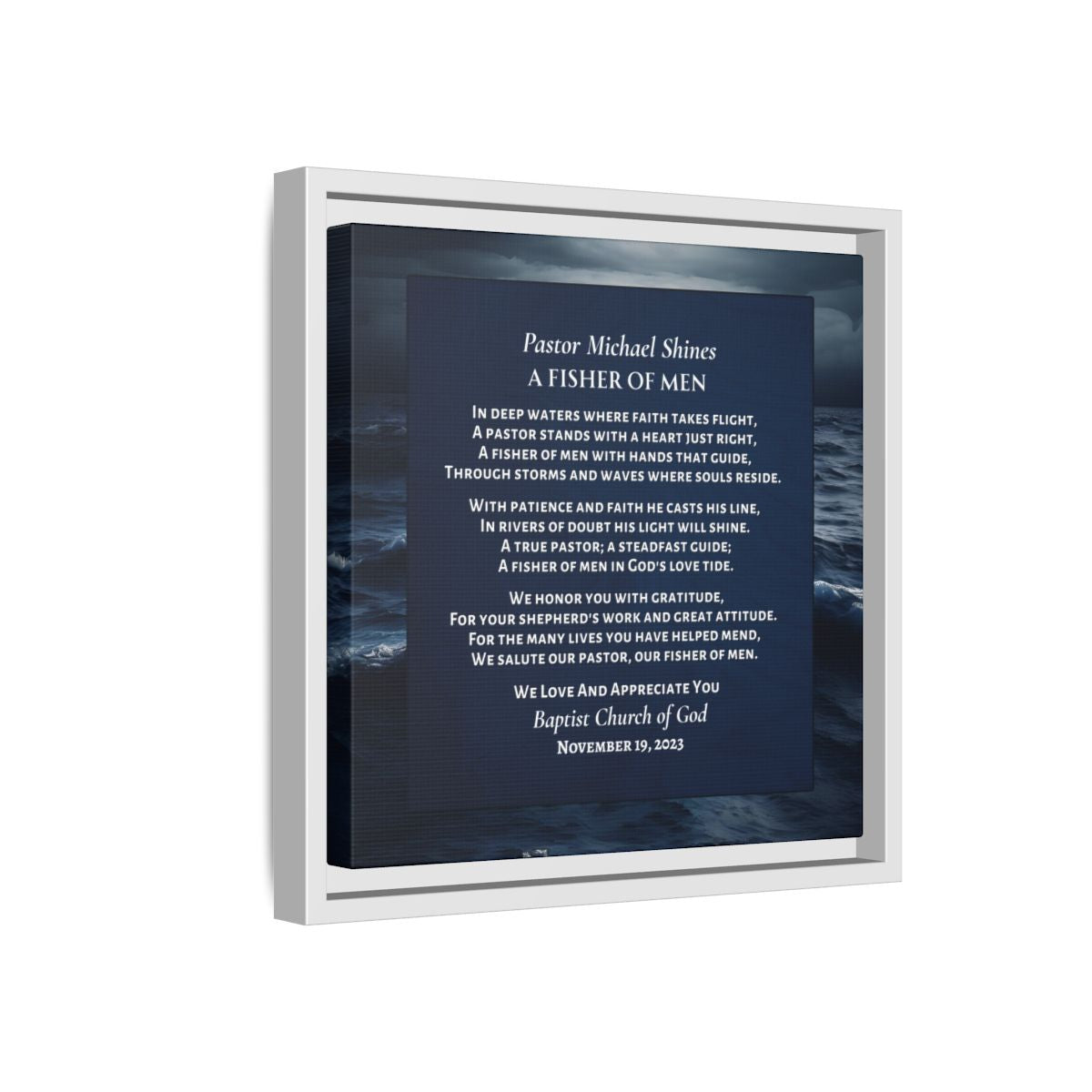 Canvas Wall Art Home Decor For Pastors - Fishers of Men Poem
