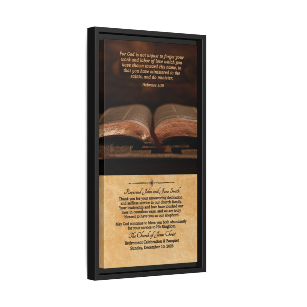 Pastor And Wife Retirement Appreciation Framed Wall Decor