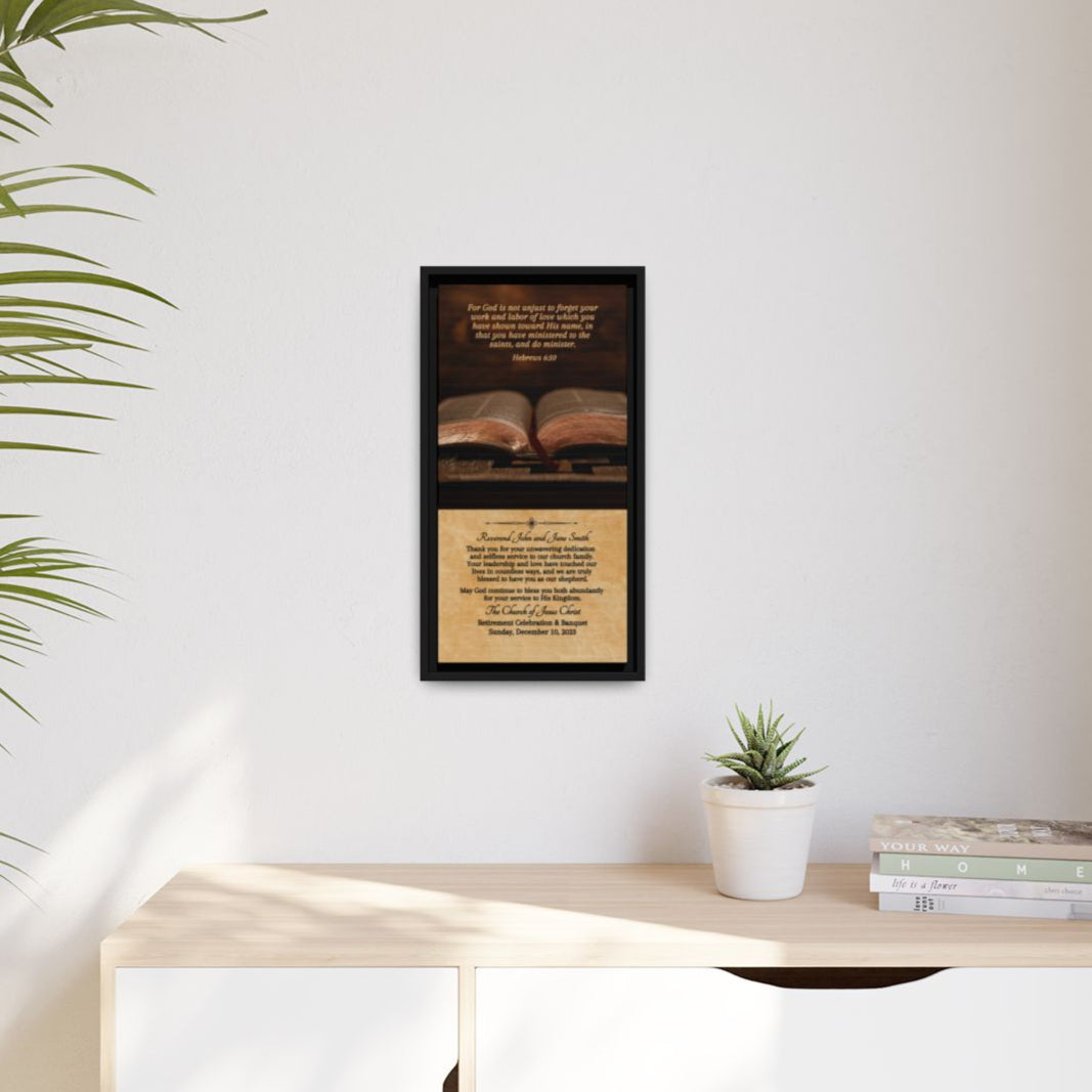 Pastor And Wife Retirement Appreciation Framed Wall Decor
