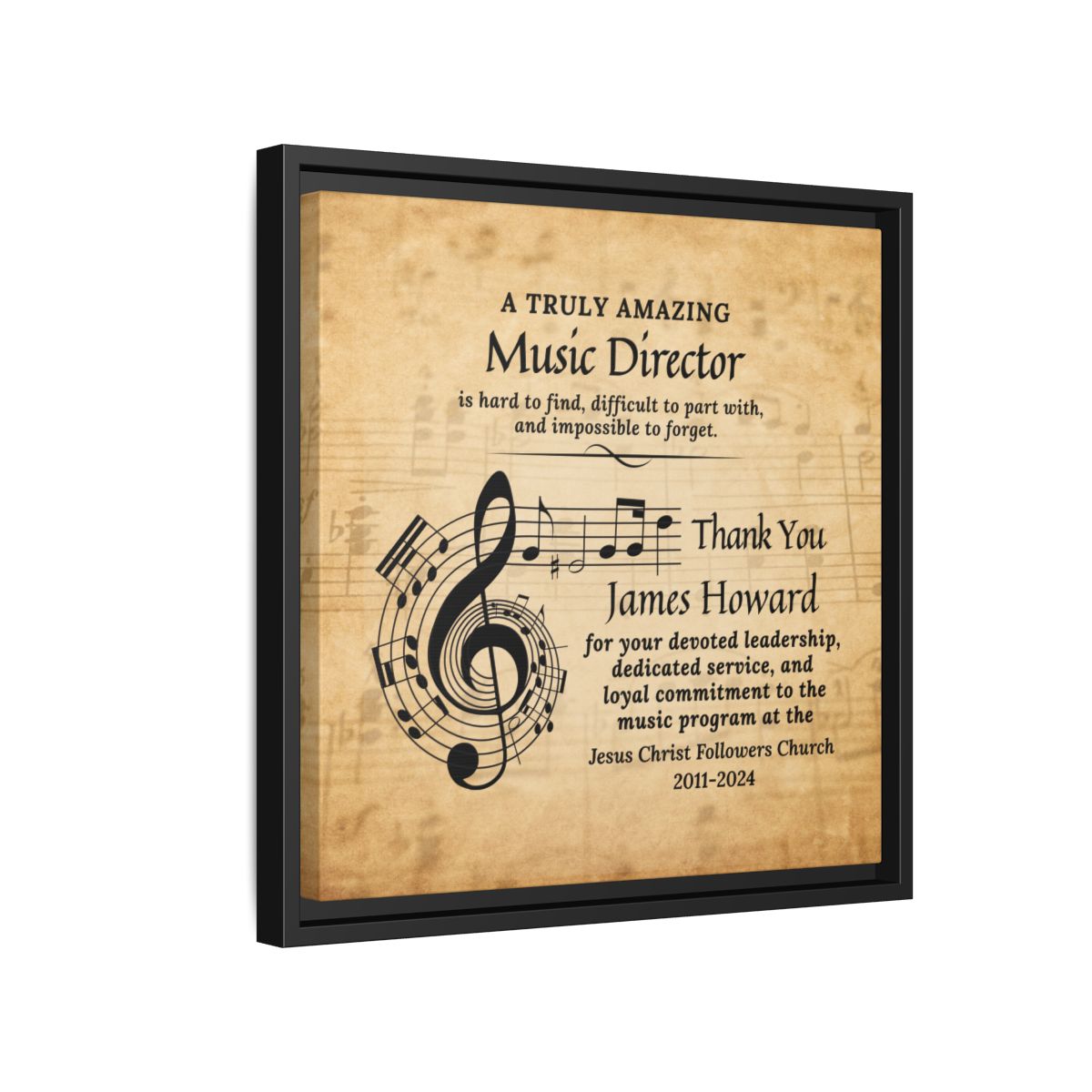 Wall Art Plaque For Music Director - Appreciation Gift