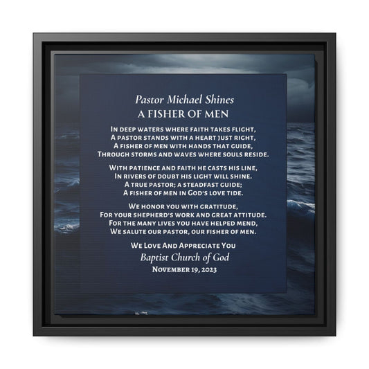 Canvas Wall Art Home Decor For Pastors - Fishers of Men Poem