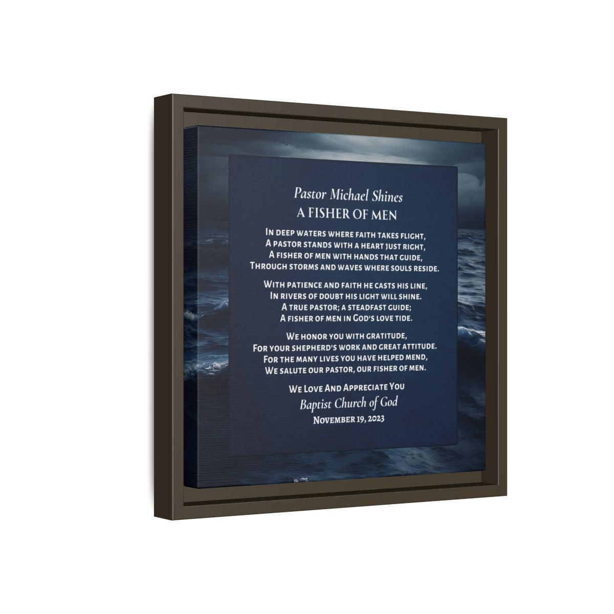 Canvas Wall Art Home Decor For Pastors - Fishers of Men Poem
