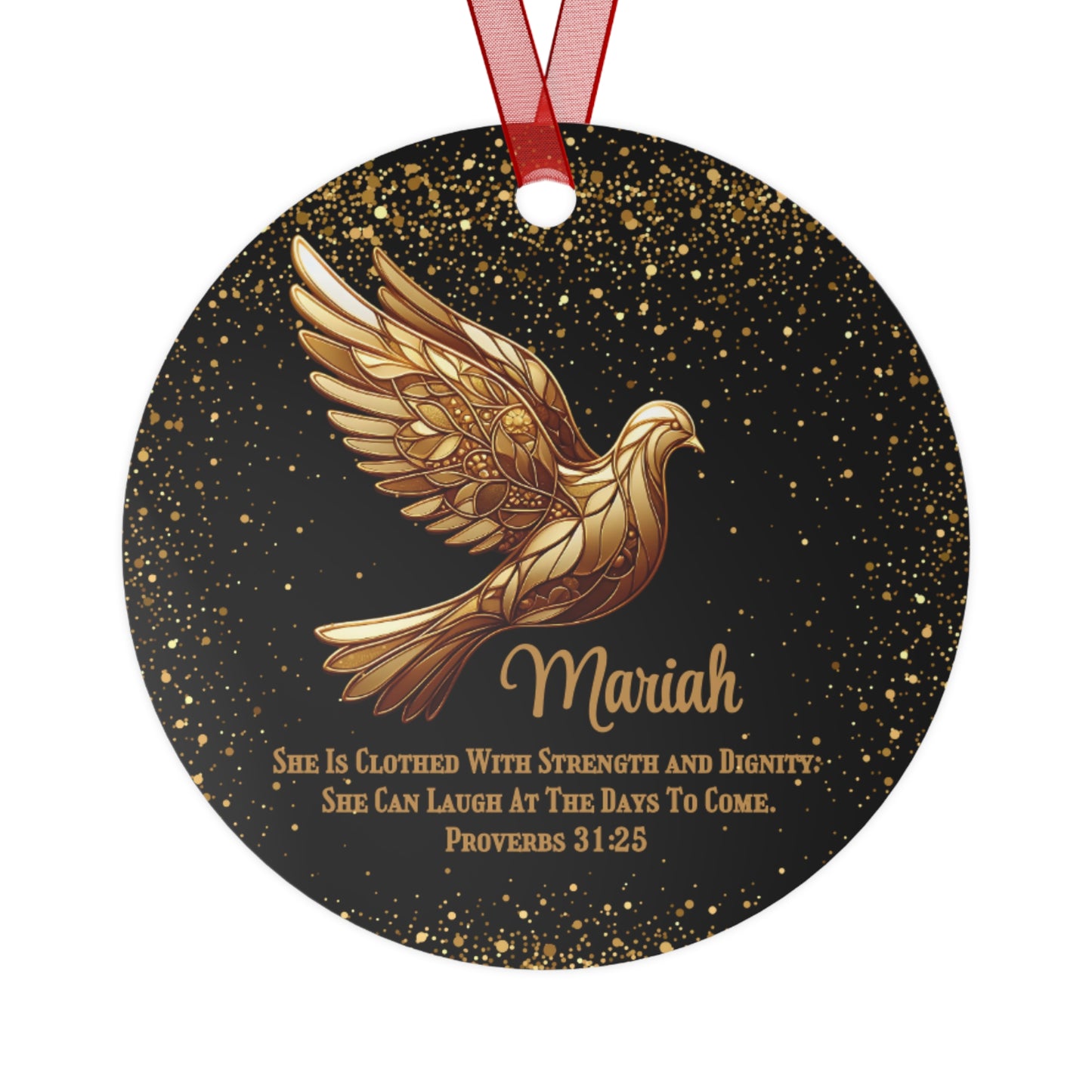 Bible Verse Personalized Metal Christmas Ornament For Women
