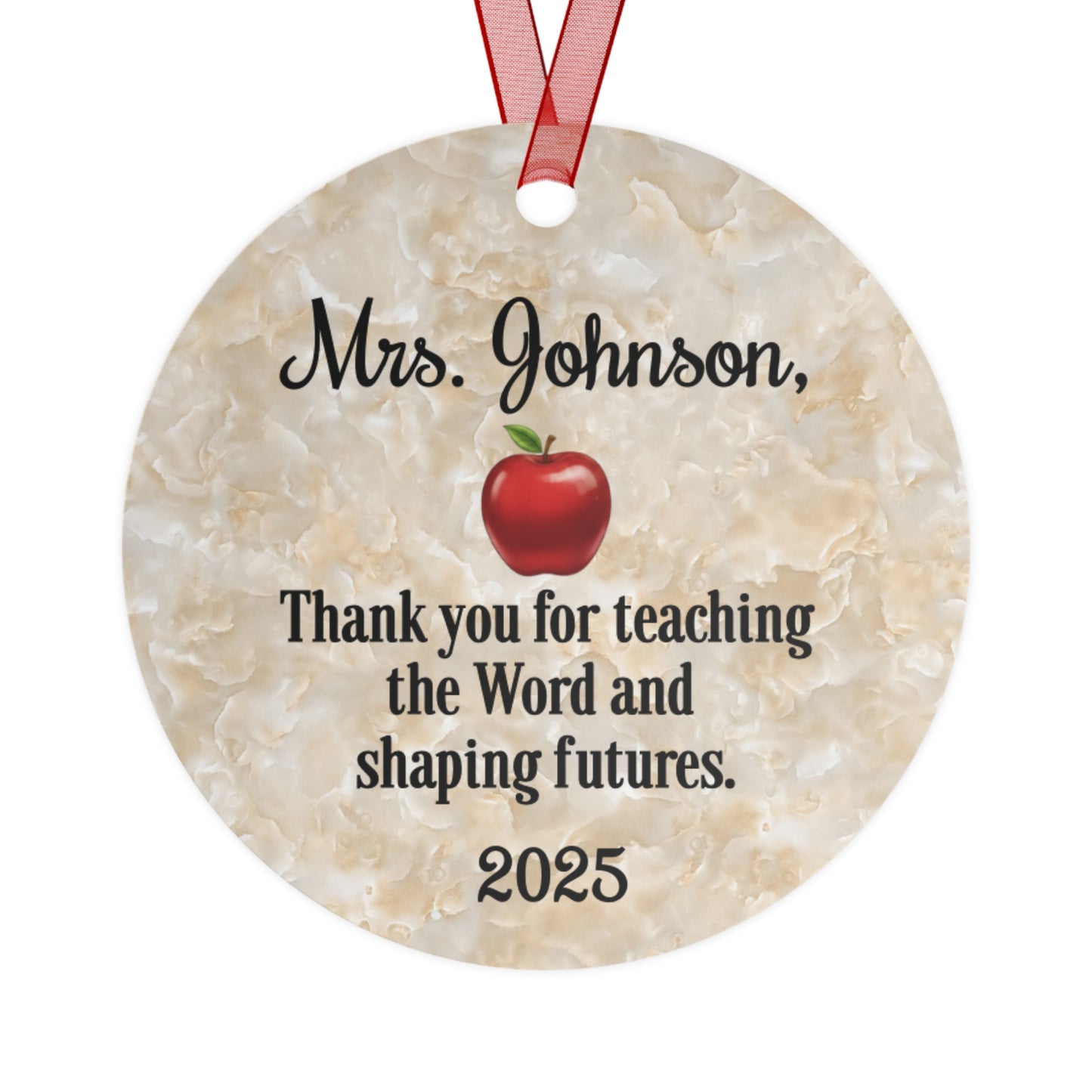 Sunday School Teacher Lightweight Aluminum Christmas Ornament - Teaching The Word