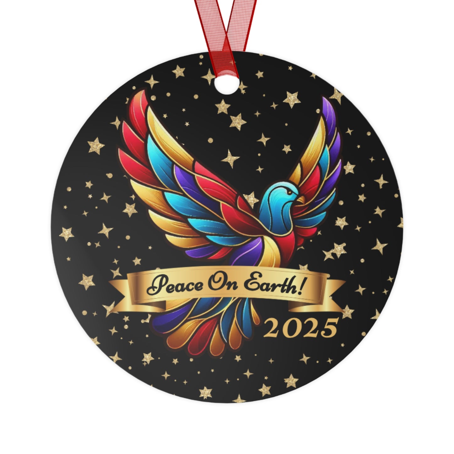 2025 Christmas Dove Metal Ornament – Peace on Earth