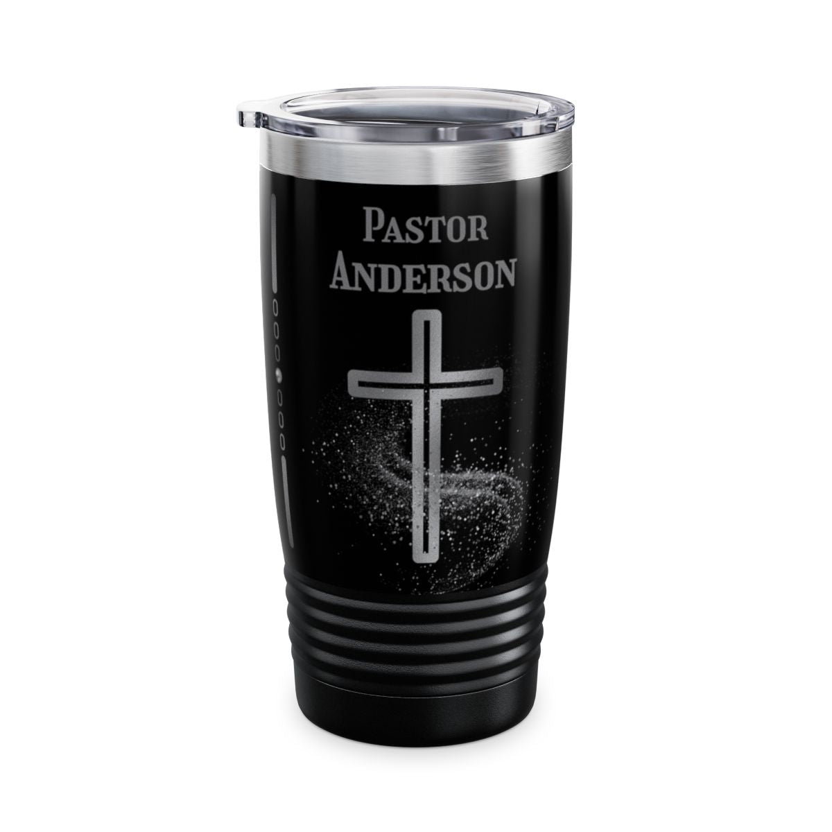 Personalized Pastor Ringneck Tumbler - Silver Cross