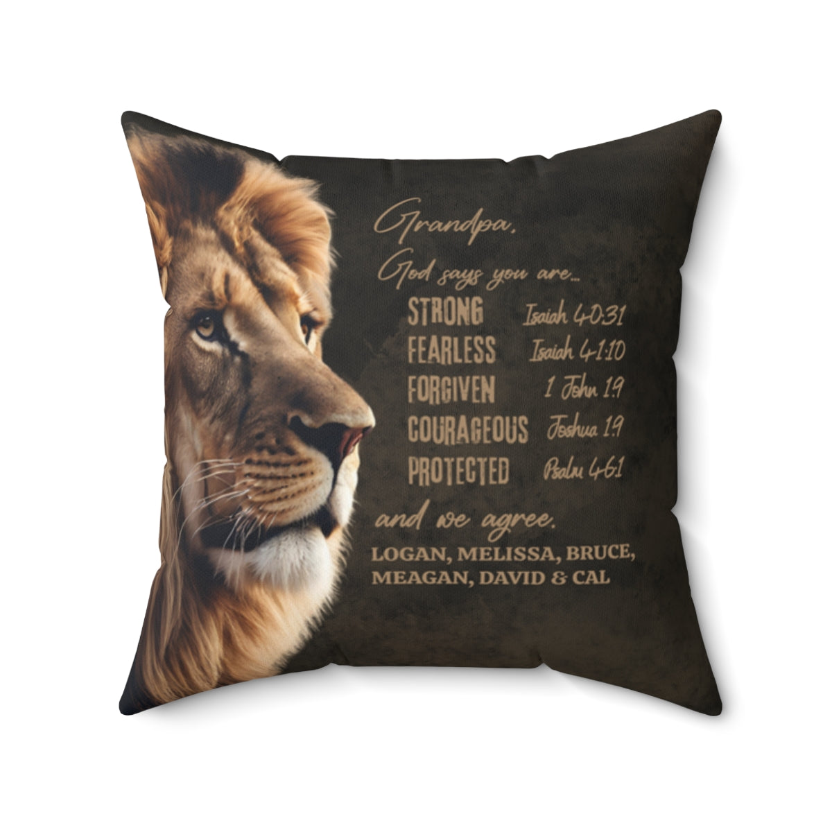 Personalized Pillow For Dad Or Grandpa - Fathers Day