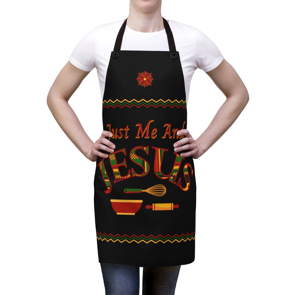 Just Me And Jesus Kente Cooking Apron