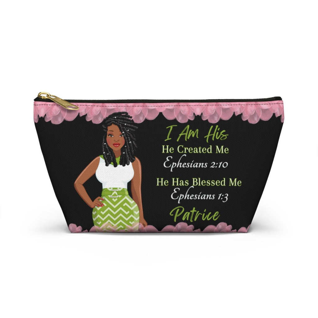 African American Woman Cosmetic Accessory Pouch - Bible Verses