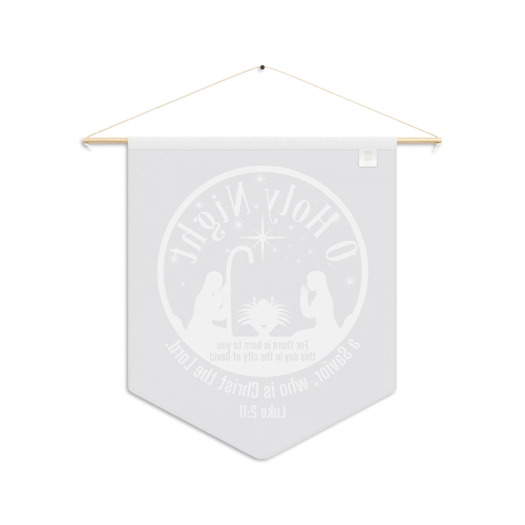 O Holy Night Christian Faith Christmas Decorative Pennant Wall Hanging