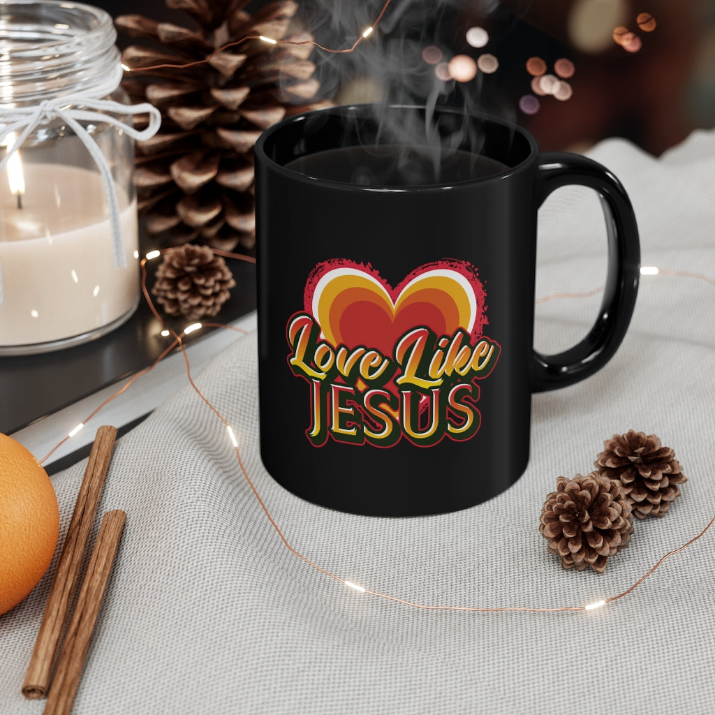 Love Like Jesus Christian Valentine Mug With Heart