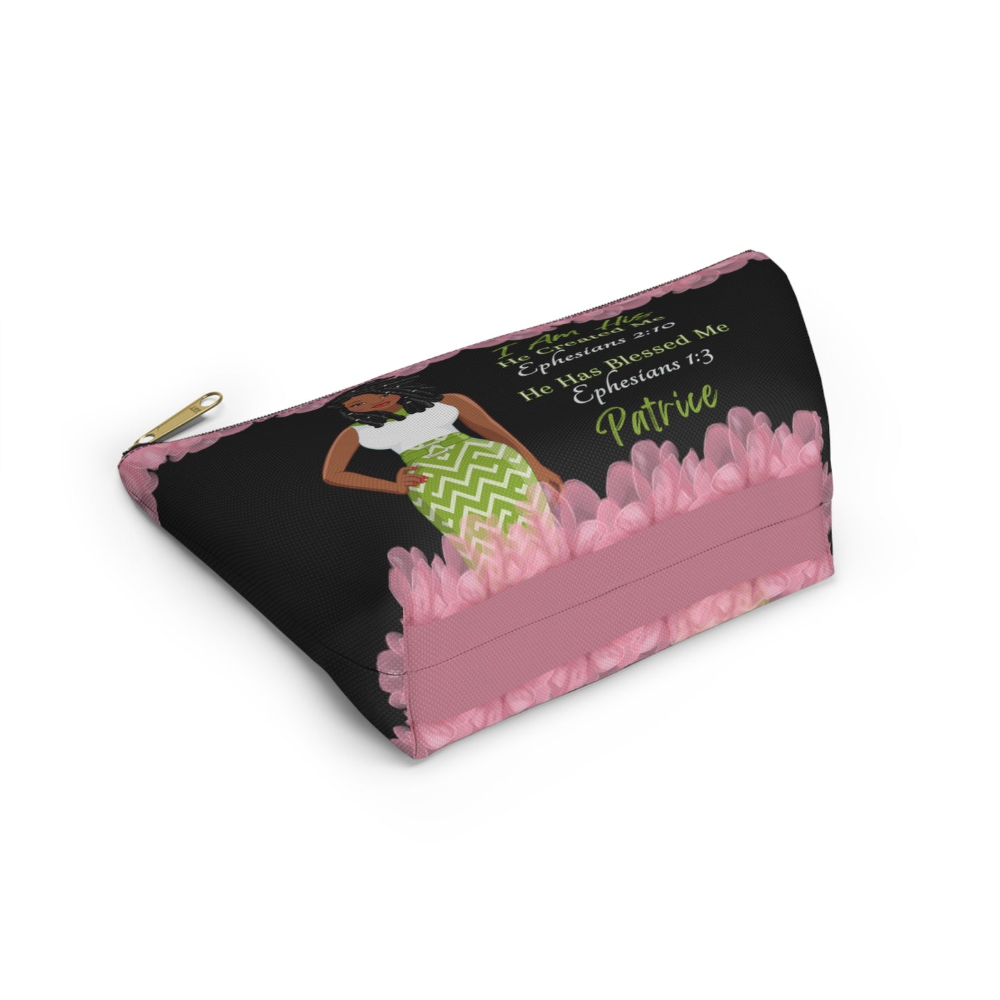 African American Woman Cosmetic Accessory Pouch - Bible Verses