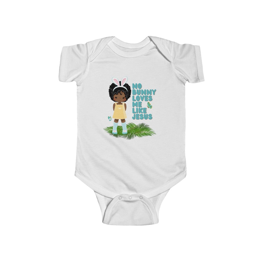 No Bunny Loves Me Like Jesus Baby Bodysuit, Easter Resurrection Sunday Morning Onesie