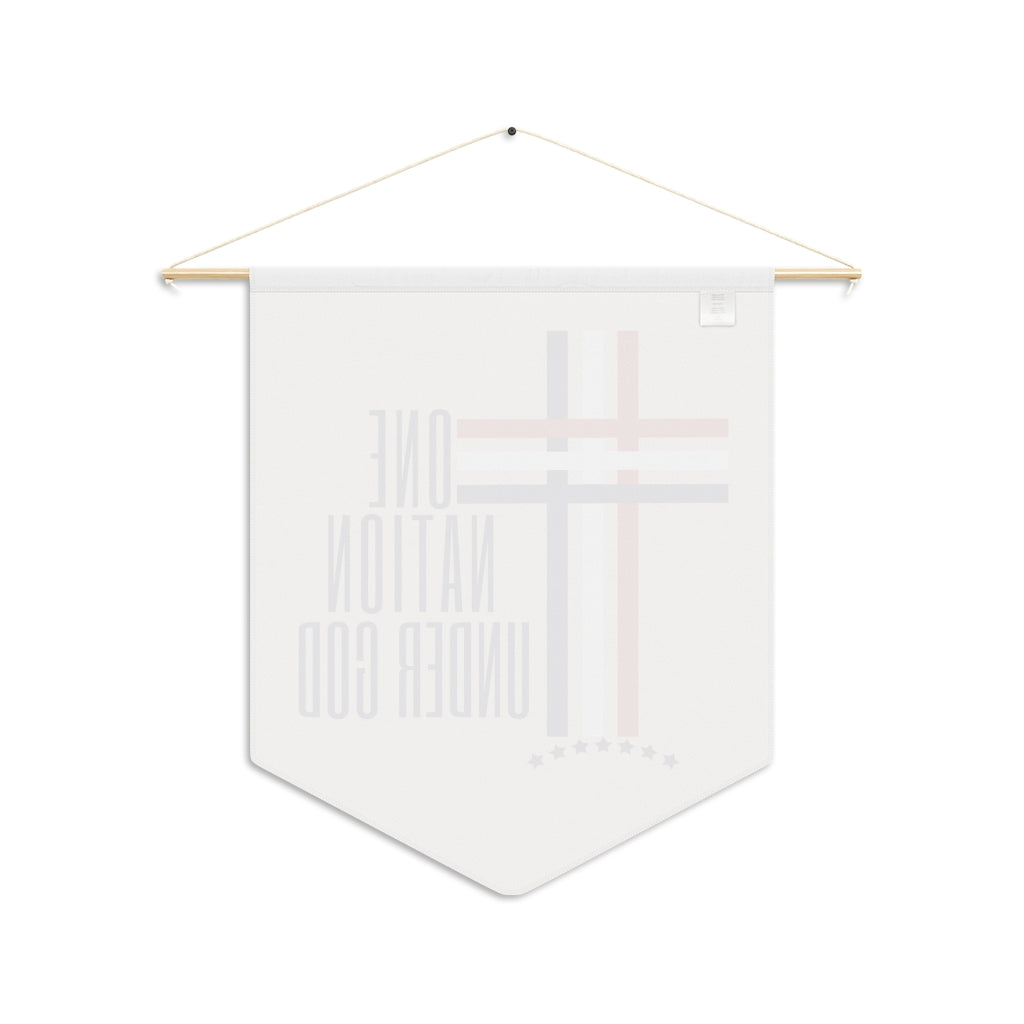 One Nation Under God Christian Inspired Pennant Wall Decorative