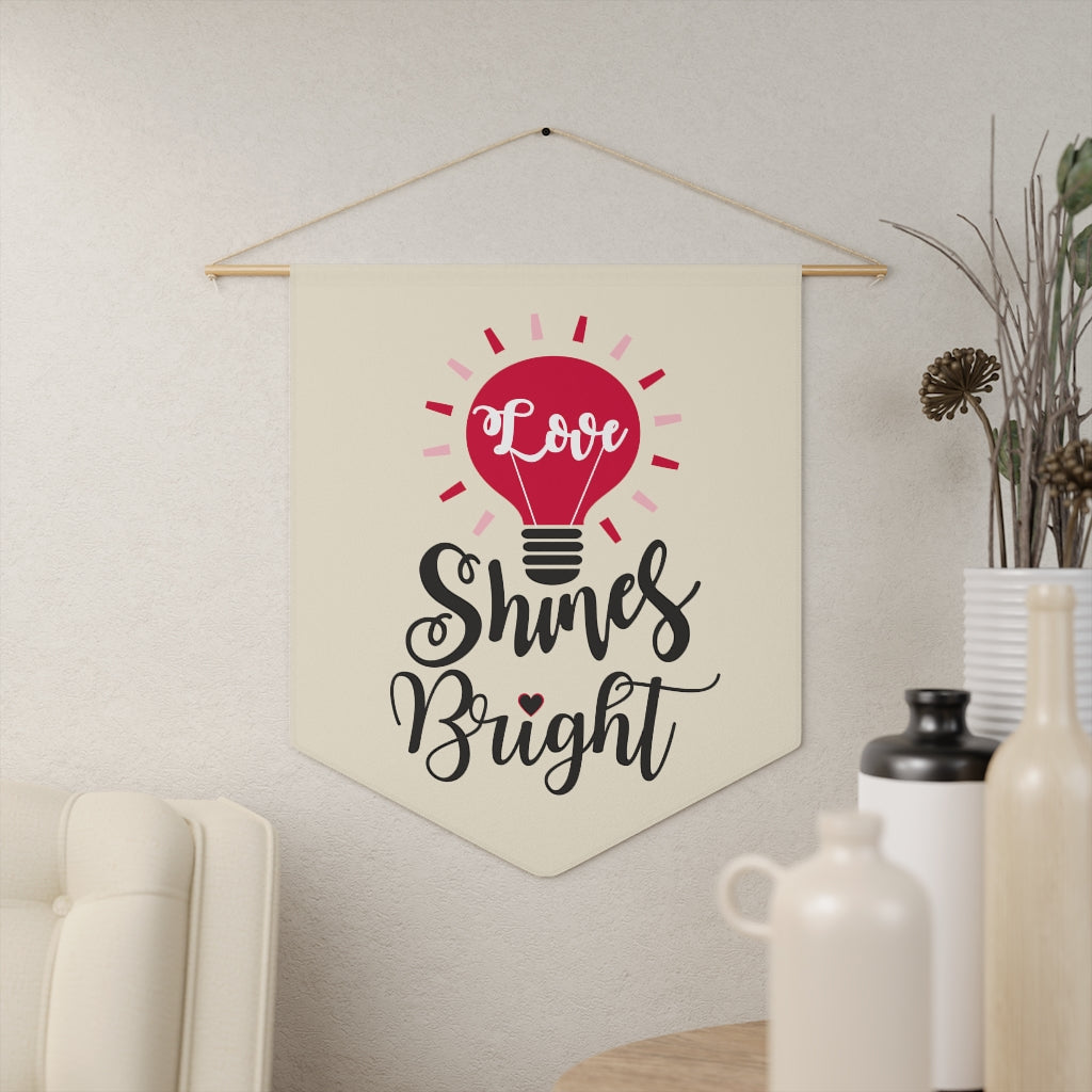 Love Shines Bright Christian Inspired Pennant Wall Decorative