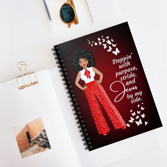 Steppin' With Purpose African American Art Spiral Notebook