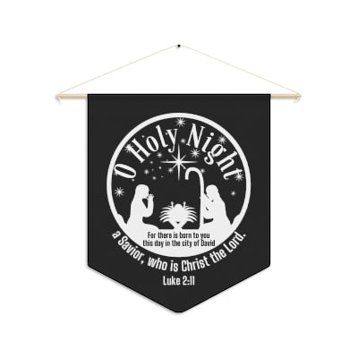 O Holy Night Christian Faith Christmas Decorative Pennant Wall Hanging