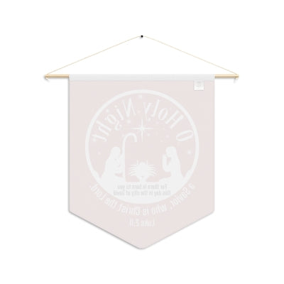 O Holy Night Christian Faith Christmas Decorative Pennant Wall Hanging