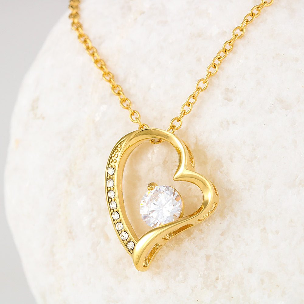 Heart Necklace For The Love Of Your Life - Heart Beats Valentine Message Card