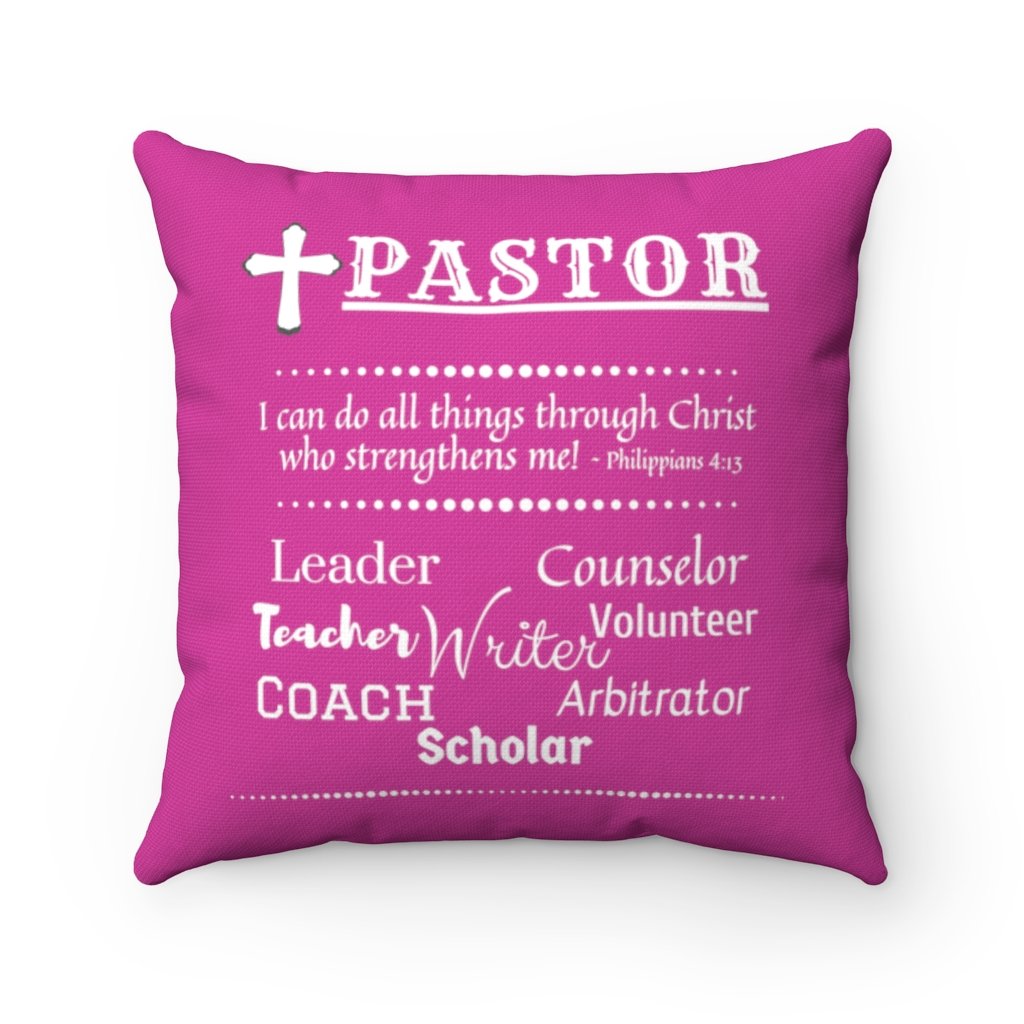 Pastor's Roles Spun Polyester Square Throw Pillow