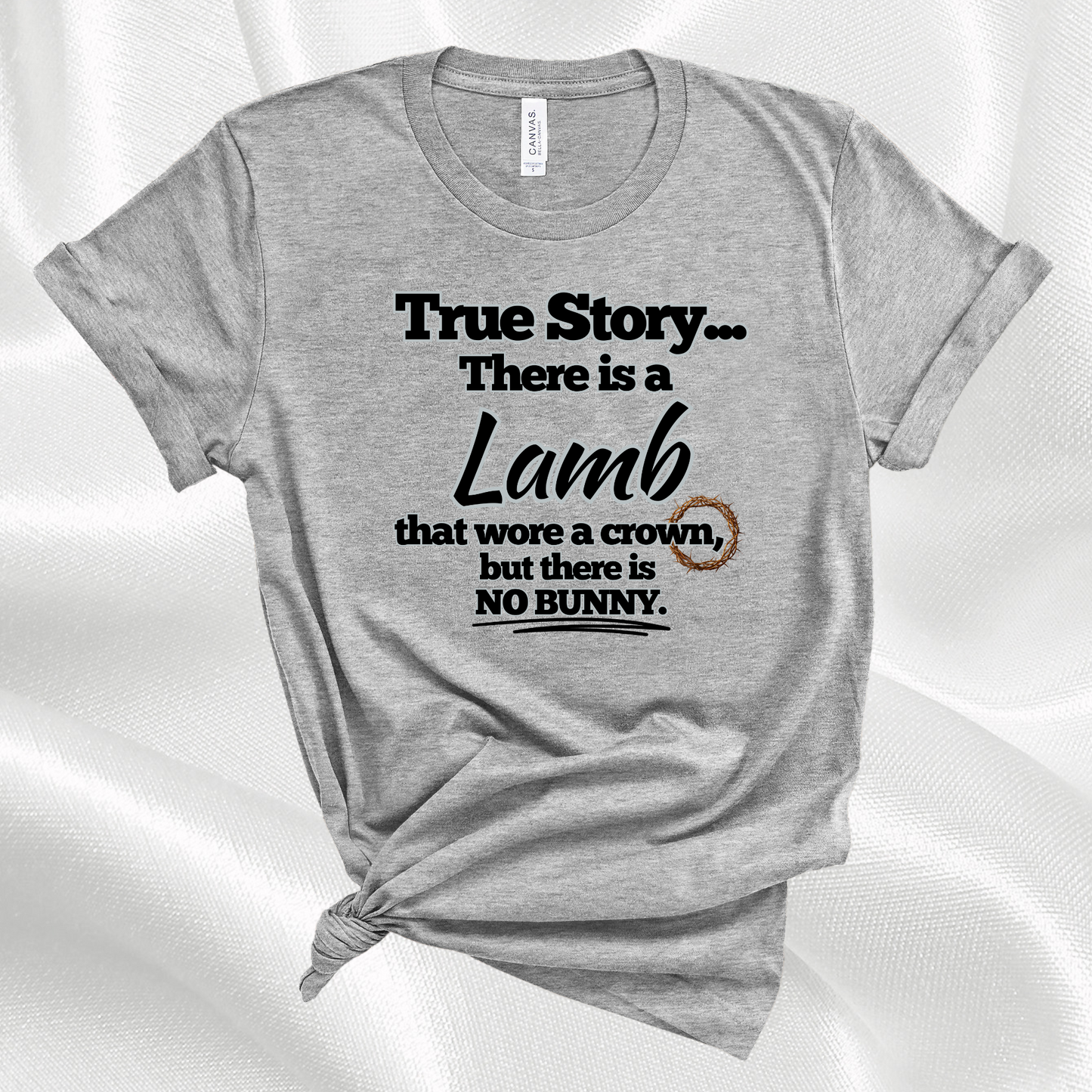 Resurrection Day Christian Inspired T-Shirt - True Story Lamb No Bunny