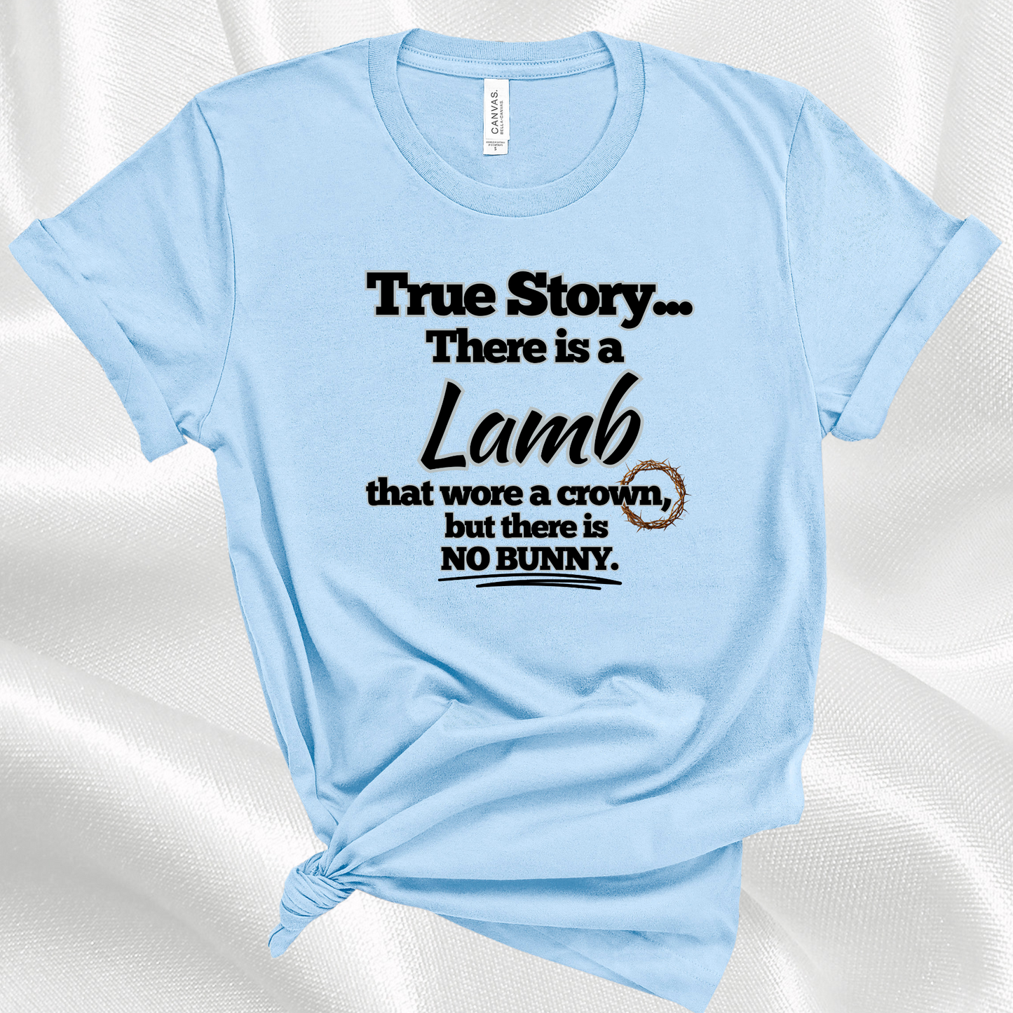 Resurrection Day Christian Inspired T-Shirt - True Story Lamb No Bunny