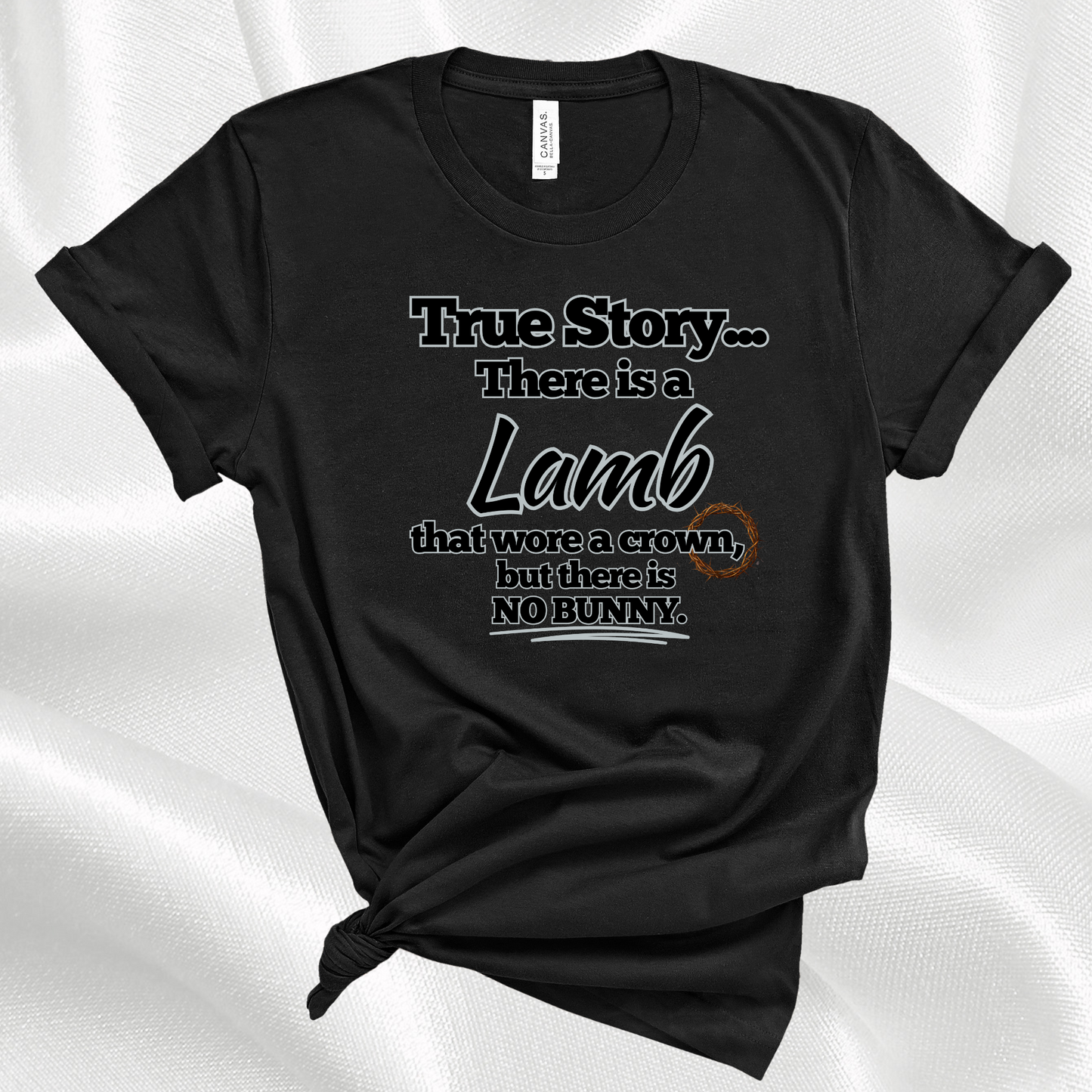 Resurrection Day Christian Inspired T-Shirt - True Story Lamb No Bunny