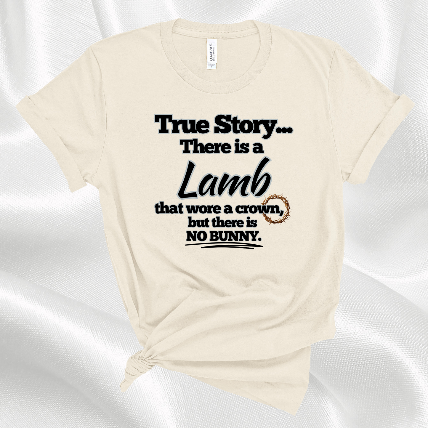 Resurrection Day Christian Inspired T-Shirt - True Story Lamb No Bunny