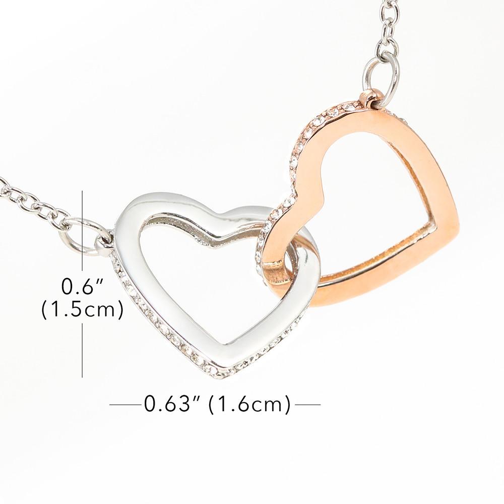 To Daughter From Mom Two Hearts Necklace With Message Card