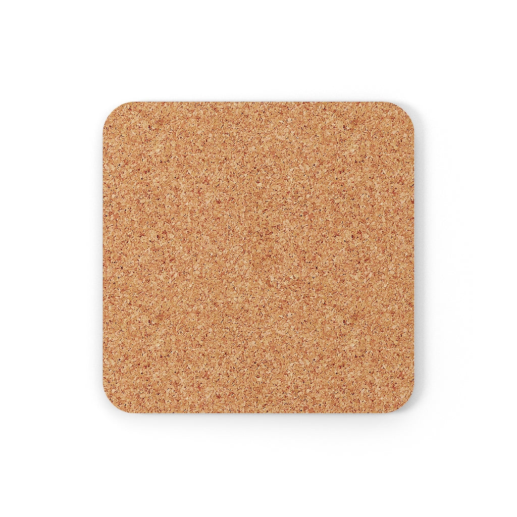 Personalized Pastor's Name Black and Gold Cross Corkwood Coaster Set