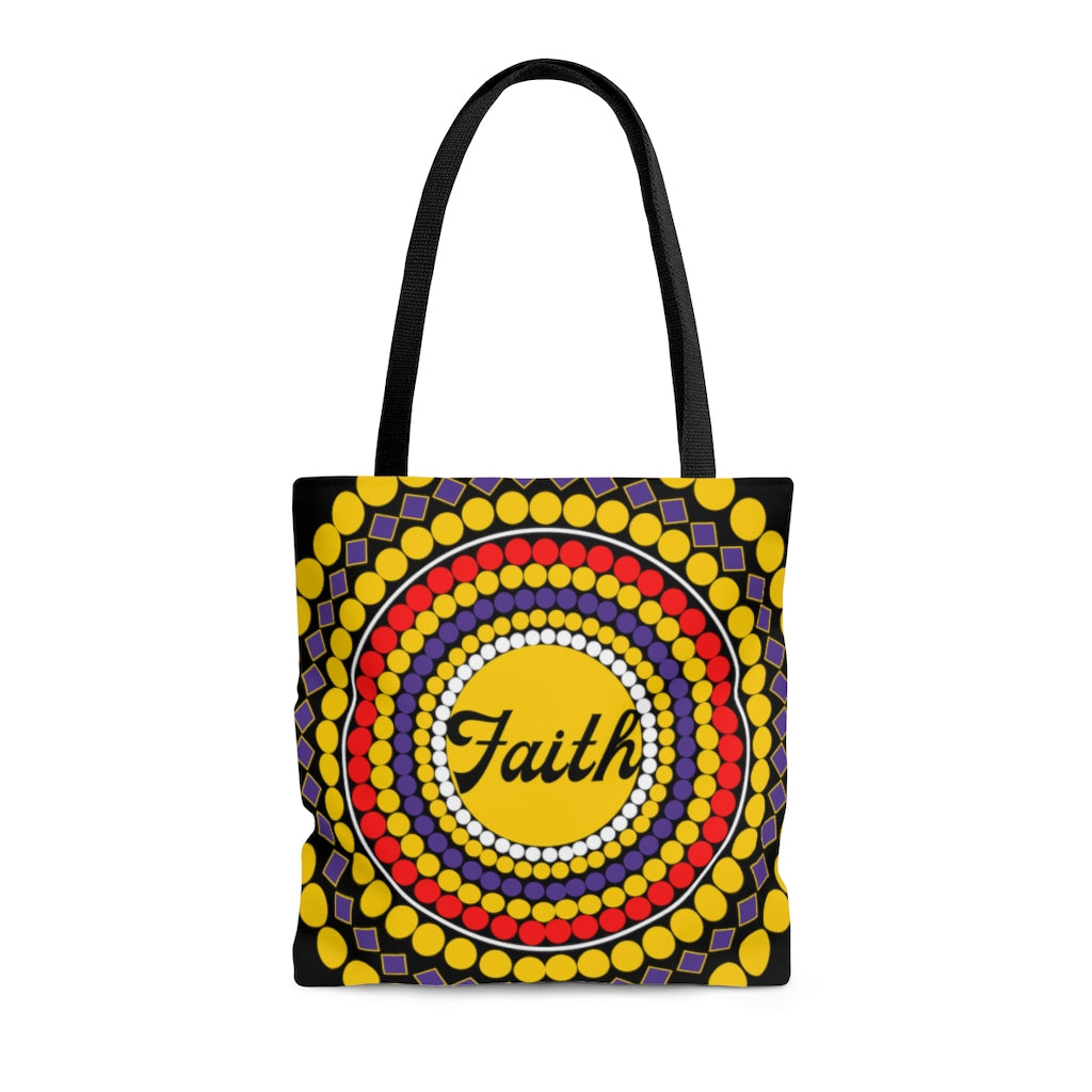 Faith, Hope, and Love Multi-colored Tote Bag