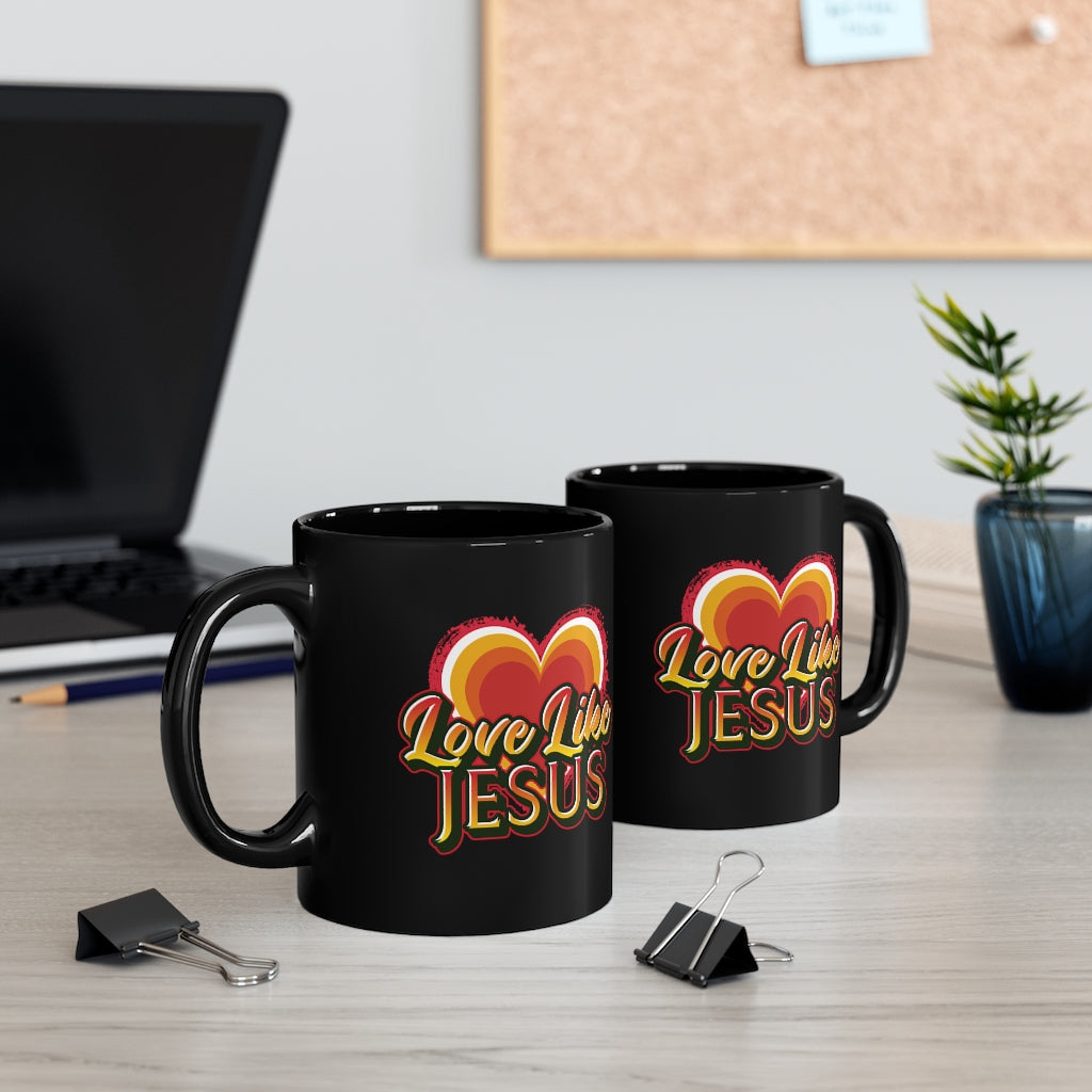 Love Like Jesus Christian Valentine Mug With Heart