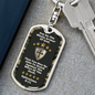 Put On The Whole Armor of God Bible Verse Camo Dog Tag Keychain