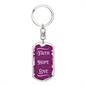 Faith Hope Love Pink Camo Dog Tag Keychain