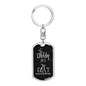 Daddy AKA The GOAT Swivel Dog Tag Keychain