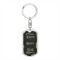 Faith Hope Love Camo Dog Tag Keychain