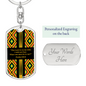 Bible Verse Kente Keychain, The Lord Is On My Side - Psalm 118:6