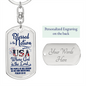 Blessed Is The Nation Dog Tag Keychain