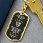 Put On The Whole Armor of God Bible Verse Camo Dog Tag Keychain