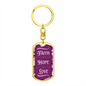 Faith Hope Love Pink Camo Dog Tag Keychain