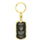 Put On The Whole Armor of God Bible Verse Camo Dog Tag Keychain