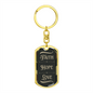 Faith Hope Love Camo Dog Tag Keychain