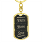 Faith Hope Love Camo Dog Tag Keychain