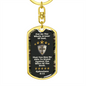Put On The Whole Armor of God Bible Verse Camo Dog Tag Keychain