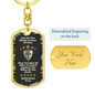 Put On The Whole Armor of God Bible Verse Camo Dog Tag Keychain