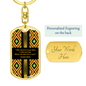 Bible Verse Kente Keychain, The Lord Is On My Side - Psalm 118:6