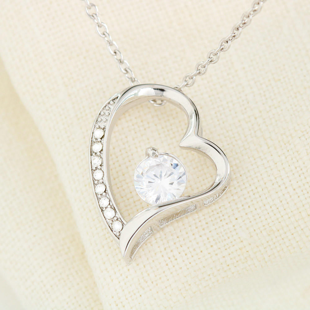 From Mom To Daughter Heart Necklace - Priceless Message Card