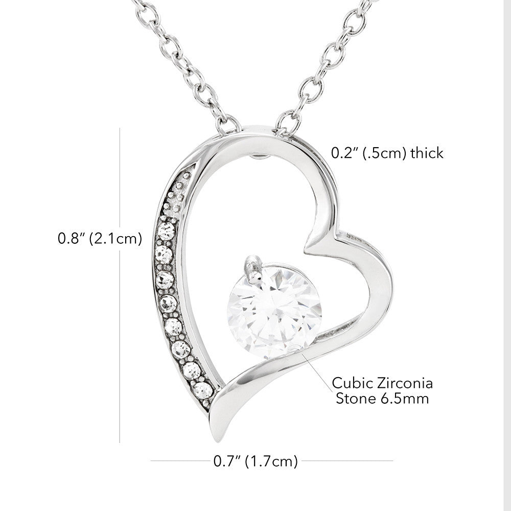 To Wife - Heart Necklace With Valentine's First Time I Met You Message Card
