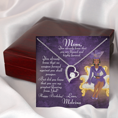 Cubic Zirconia Heart, Mom Birthday Message Card - You Already Know