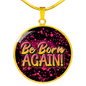 Be Born Again Pink Splatter Necklace